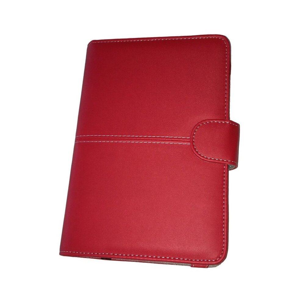 Red Faux Leather Kindle 3 Keyboard Case Cover